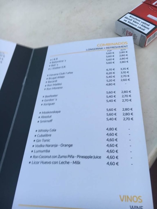 TJ Getränkekarte Abendanimation Green Garden Aparthotel