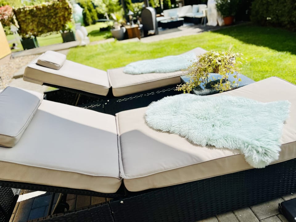 Gartenanlage Wellness Ferienhaus Bergheide