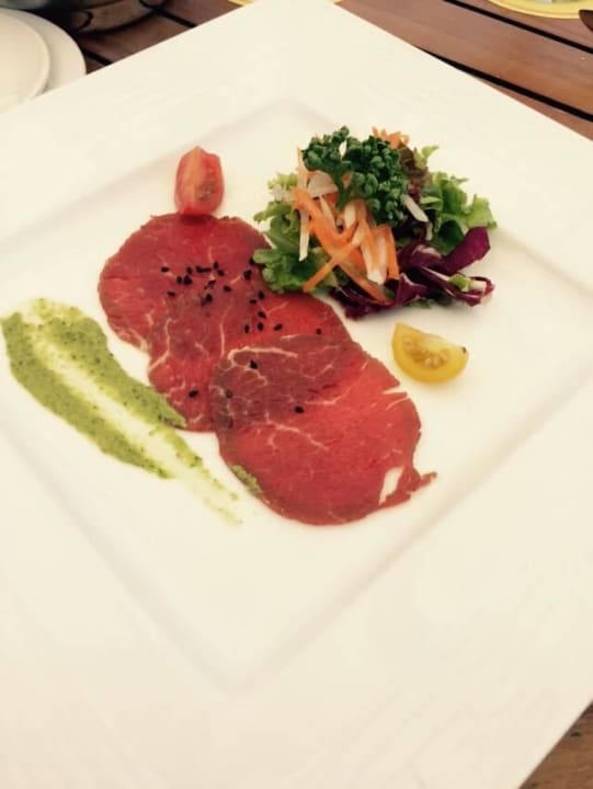 Mittagessen Vorspeise Carpaccio Adaaran Prestige Water Villas - Premium All Inclusive