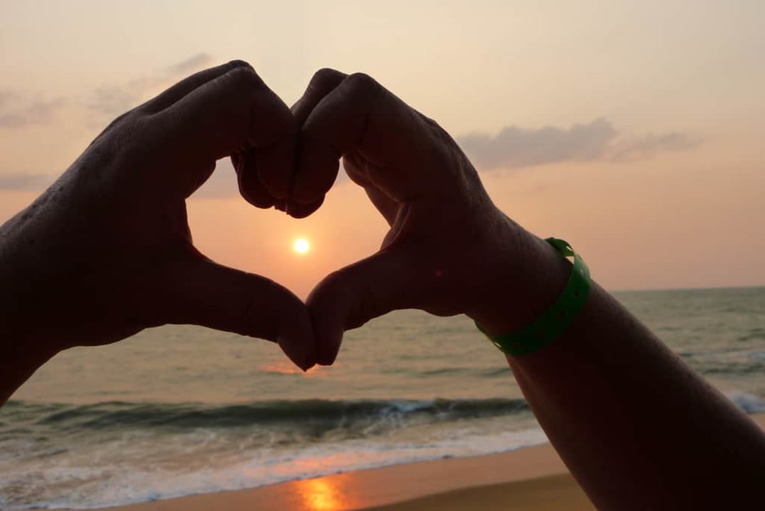 Zachód słonka na Sri Lance Club Palm Bay