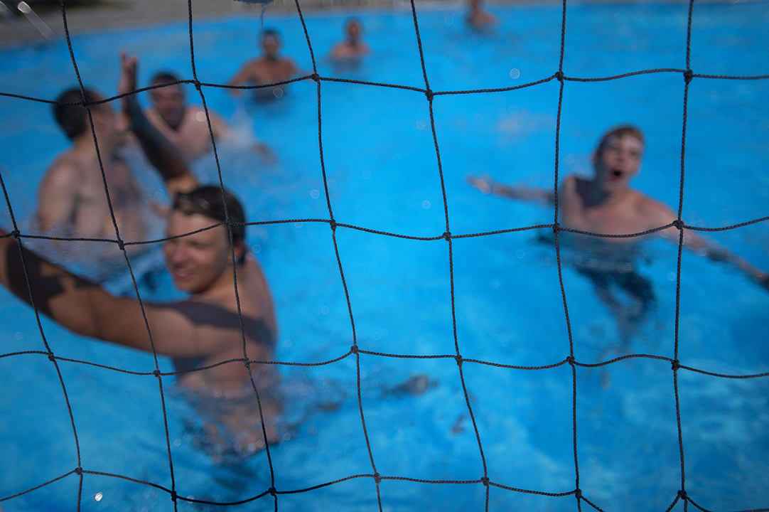 Water polo in the pool Hotel Portes Beach
