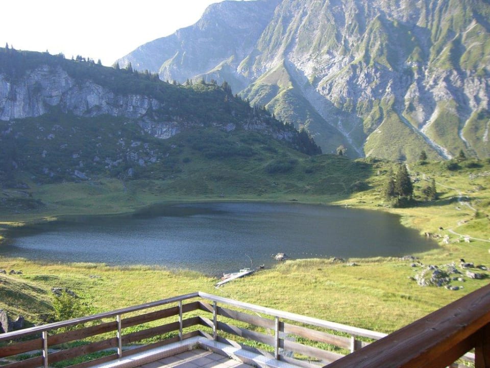 Vom Balkon Richtung See Berghotel Körbersee