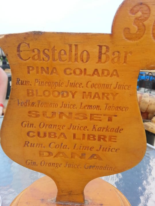 Cocktailkarte Pickalbatros Dana Beach Resort - Hurghada