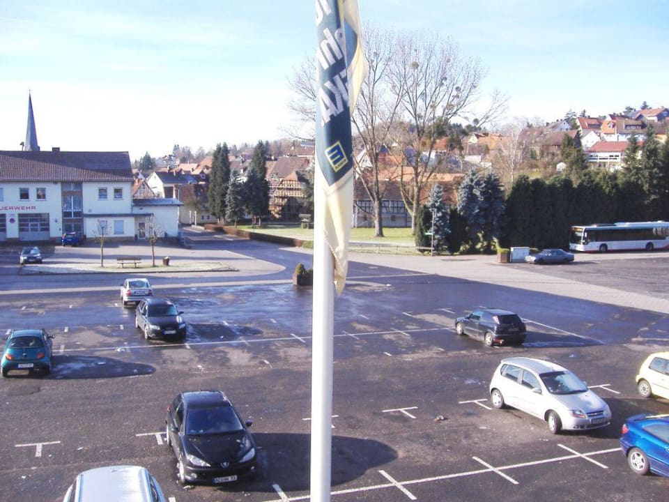 Blick aus dem Hotelzimmerfenster Parkhotel Schotten