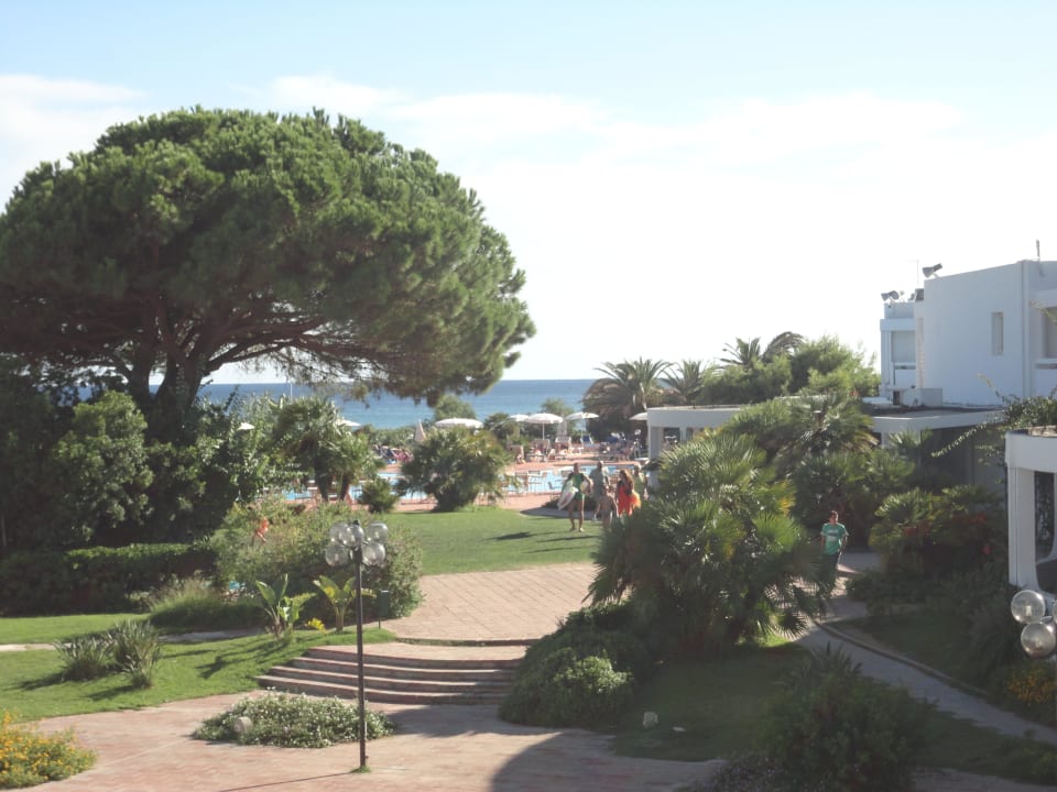 Blick von unserem Balkon Richtung Pool & Meer Hotel Flamingo Resort
