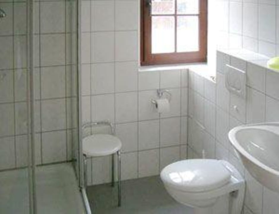Blick ins Badezimmer Hotel Pension zu Dresden Altpieschen