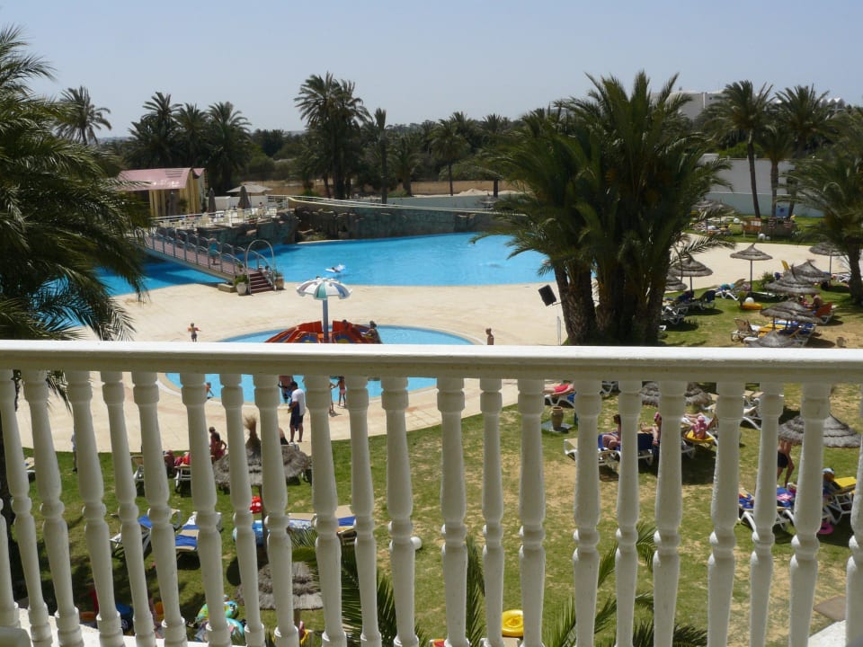 Vom Zimmer aus (Pool vom Rutschenparadies) Calimera One Resort Jockey