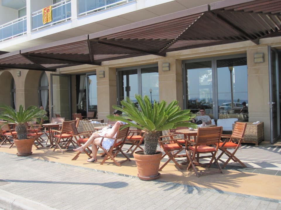 Außenterrasse Ibiscus Hotel Rhodos