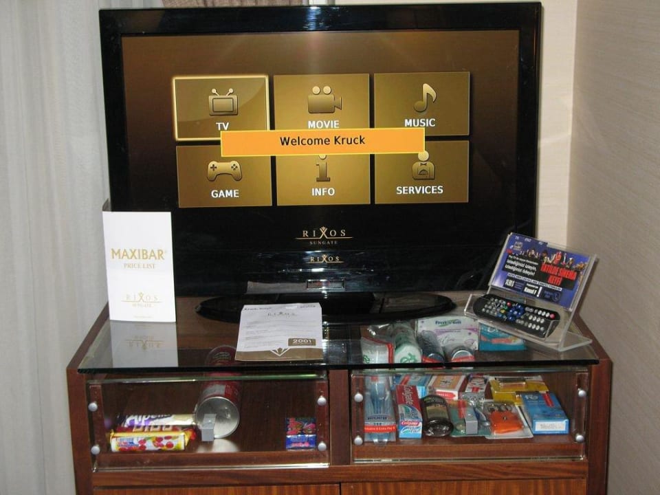 Begrüßungsbildschirm Rixos Sungate