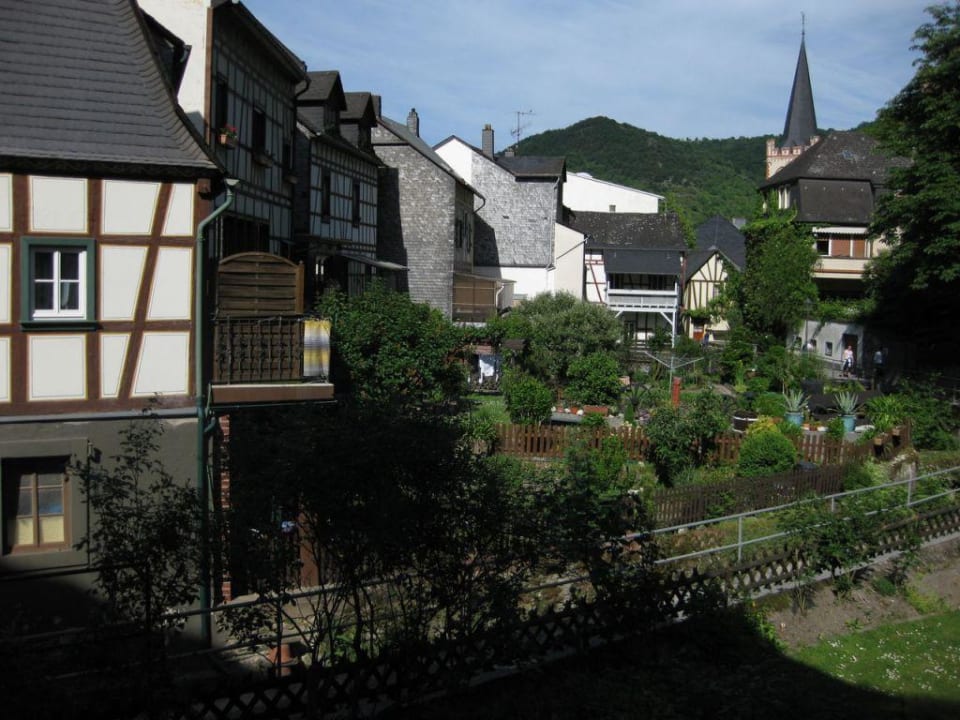 Blick in den Malerwinkel aus dem Zimmer Pension Im Malerwinkel