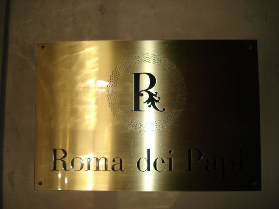 Eingangsschild Roma dei Papi Hotel de Charme
