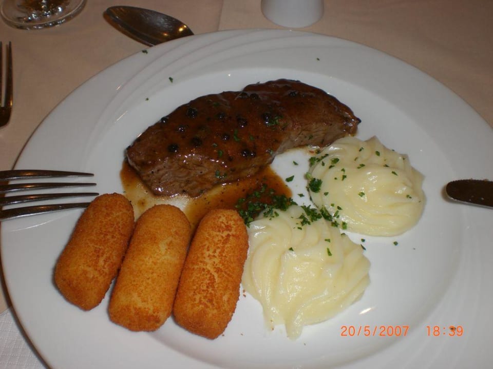 Rumpsteak mit Beilage Porto Bello Royal