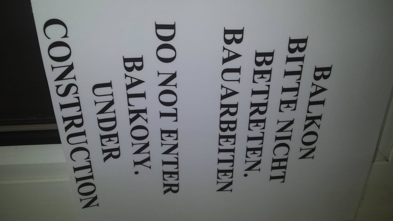 Tür abgeschlossen, lüften nicht möglich Ferienhaus Nr. 1