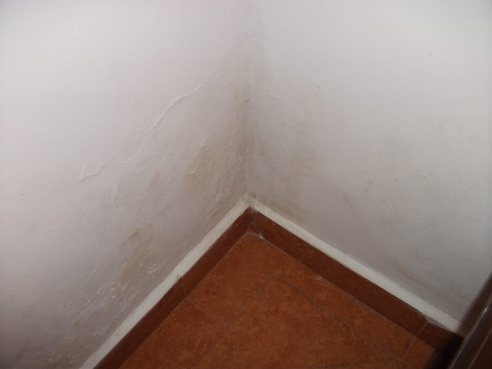 Verschimmelte Wand, gleich neben dem Bett. The Long Beach Resort