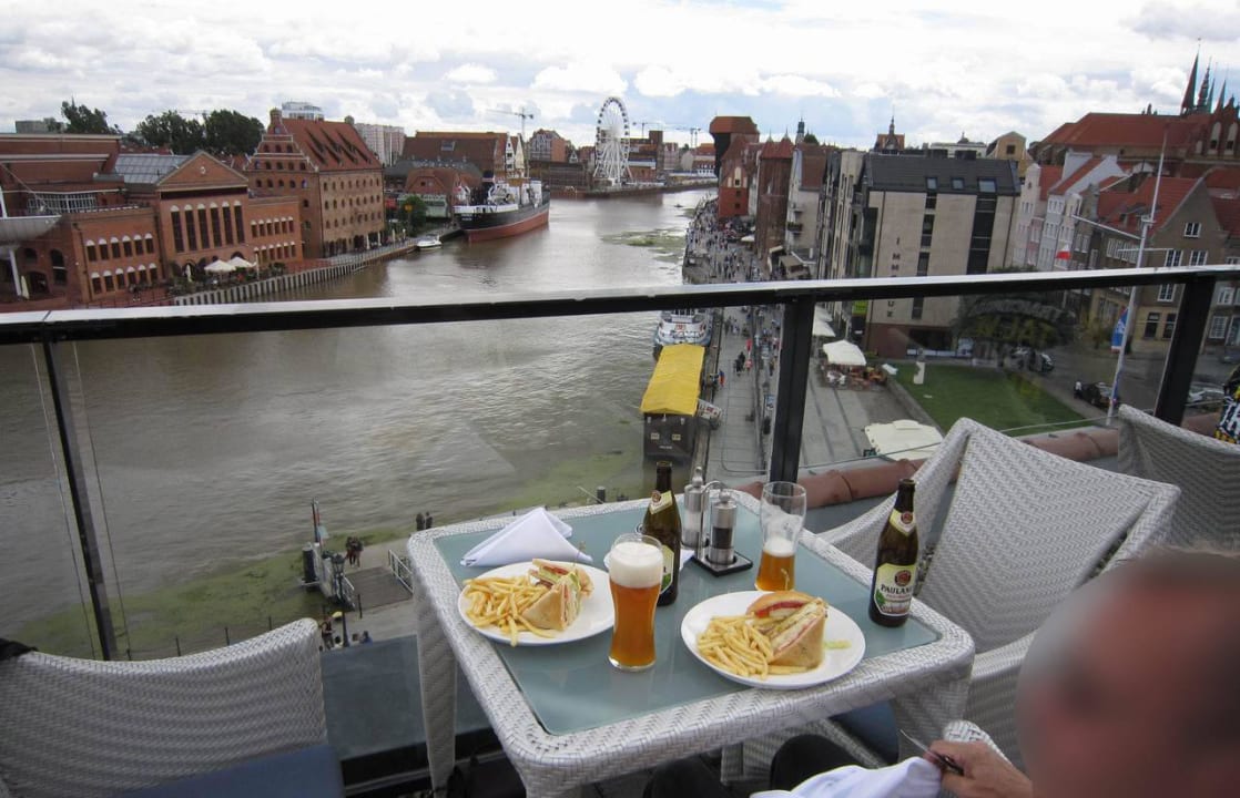 Lunch at roof bar Hilton Gdańsk