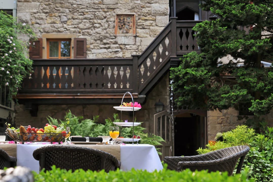 Blick in den Garten Hotel Herrnschlösschen