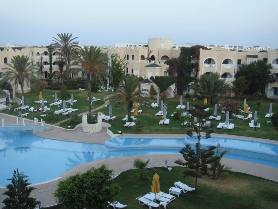 Unser Ausblick von unserem Hotelzimmer Mahdia Beach & Aquapark