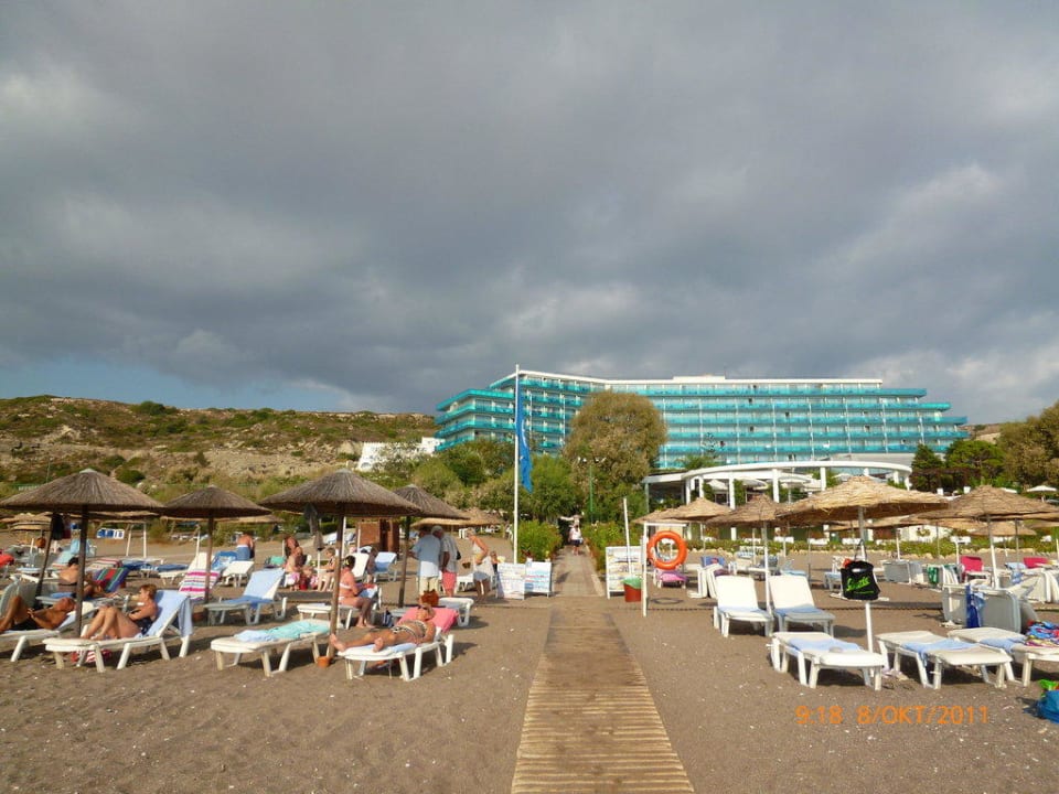 Sicht vom Strand Hotel Calypso Beach