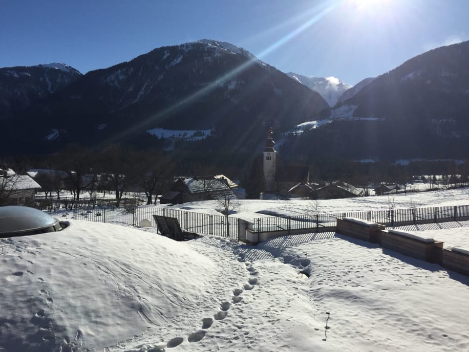 Blick vom Zimmer Biohotel Der Daberer