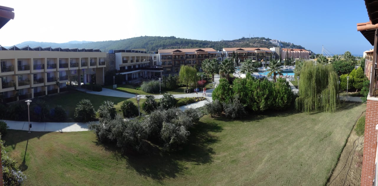 Balkonblick Block 21xx Aqua Fantasy Aquapark Hotel & Spa