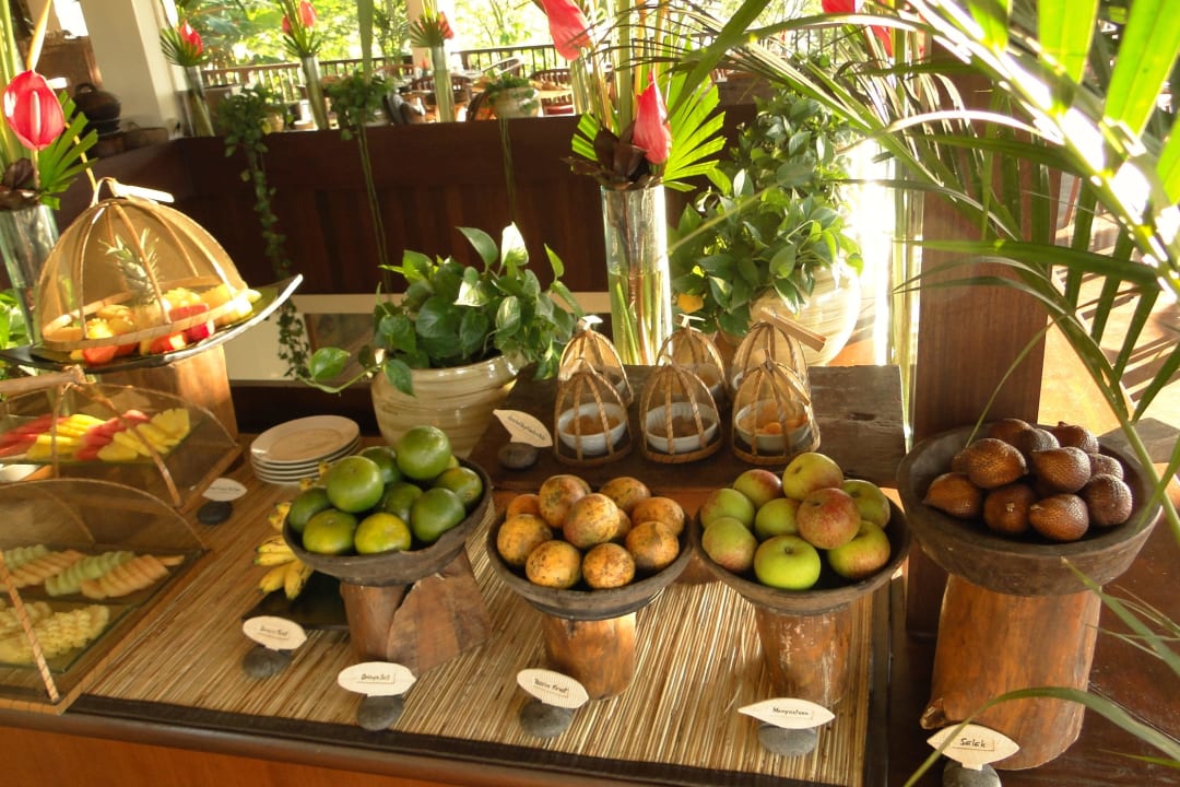 Fruchtecke beim Frühstück Hanging Gardens of Bali