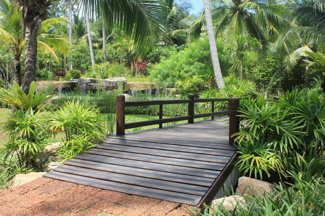 Tropische Gartenanlage Melati Beach Resort & Spa