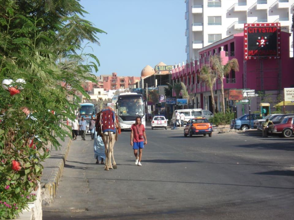 Ulica przed hotelem Bella Vista Resort Hurghada