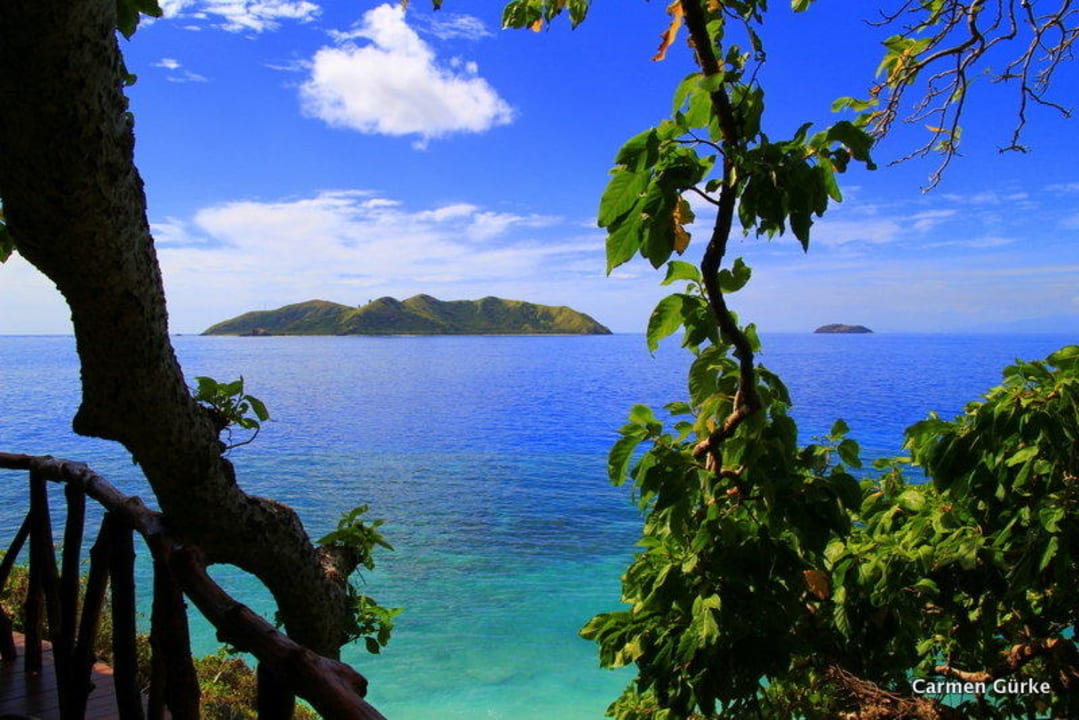Blick auf Nachbarinsel Hotel Matamanoa Island Resort