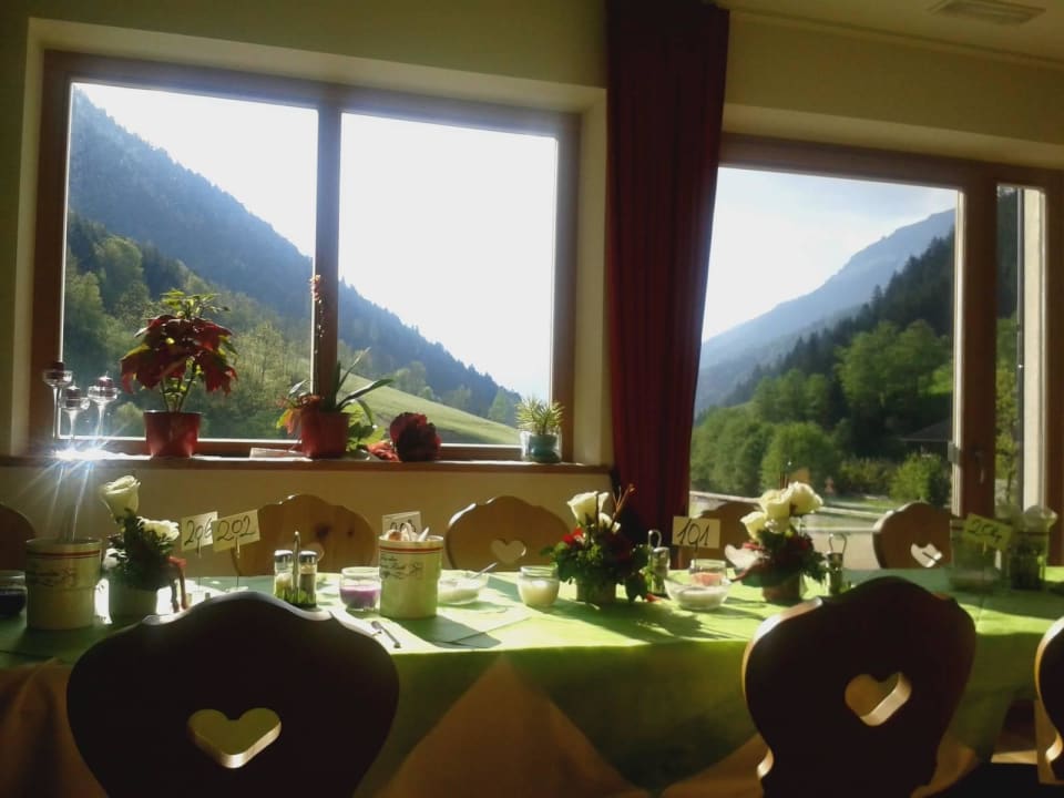 Ausblick beim Frühstück Hotel Argentum