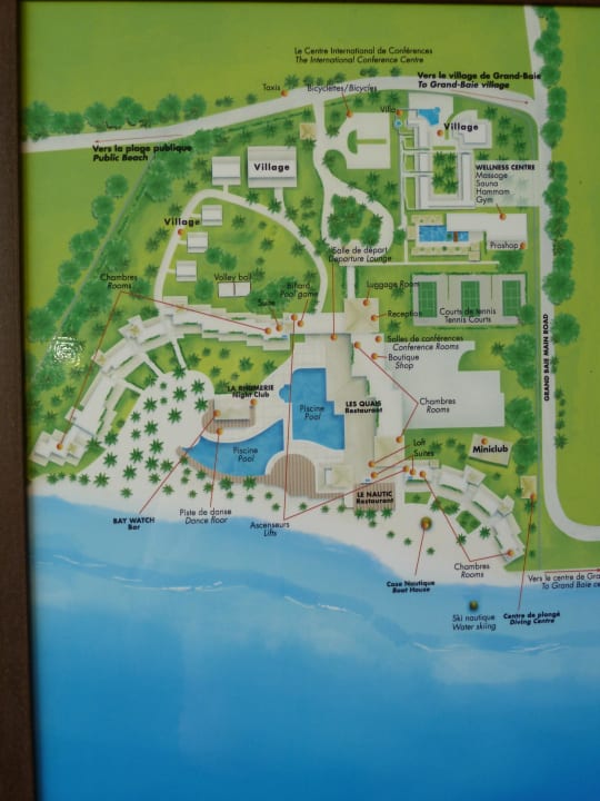 Der Lageplan Mauricia Beachcomber Resort & Spa