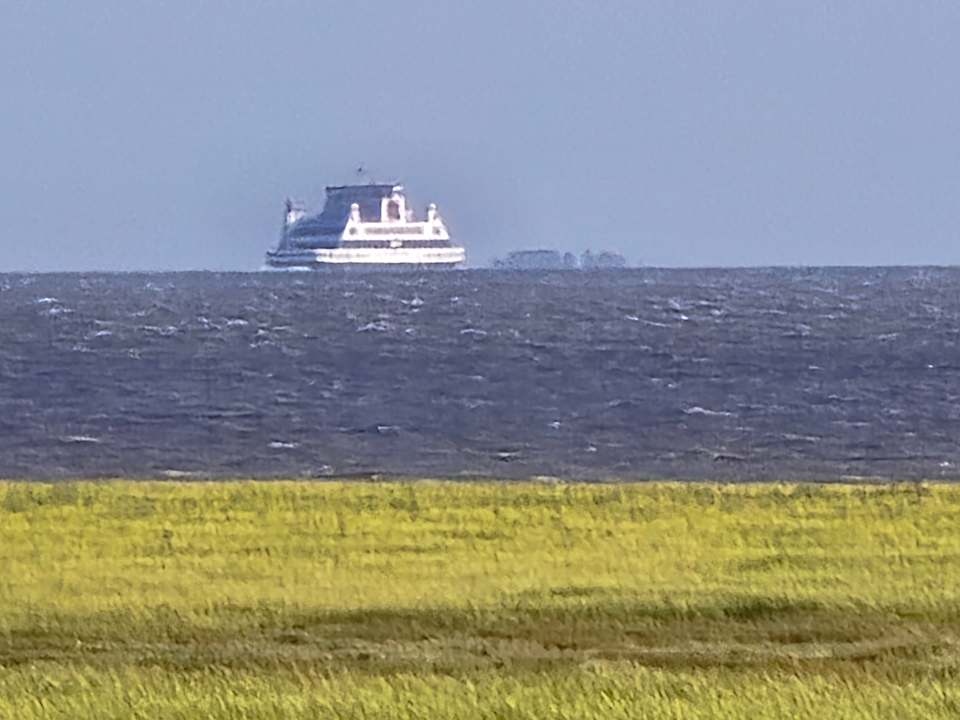 Ausblick Ferienhaus Hemenswarft direkt an der Nordsee mit Meerblick
