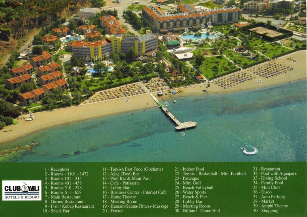 Übersichtskarte Club Yali Hotels & Resort