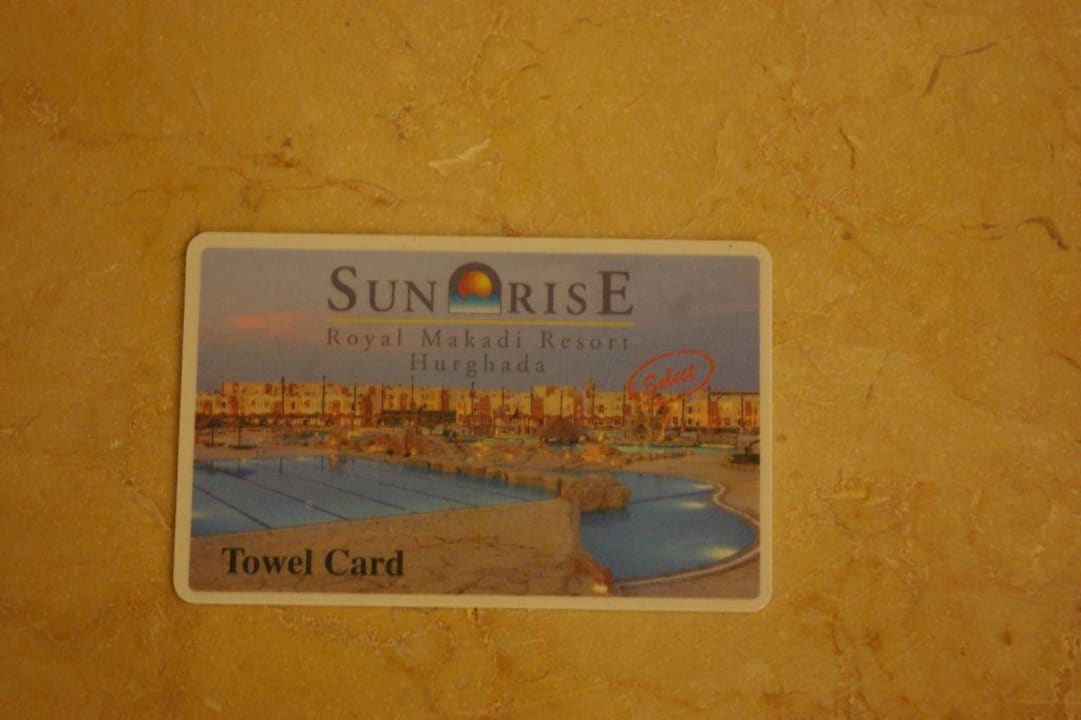 Badetuchkarte SUNRISE Royal Makadi Resort