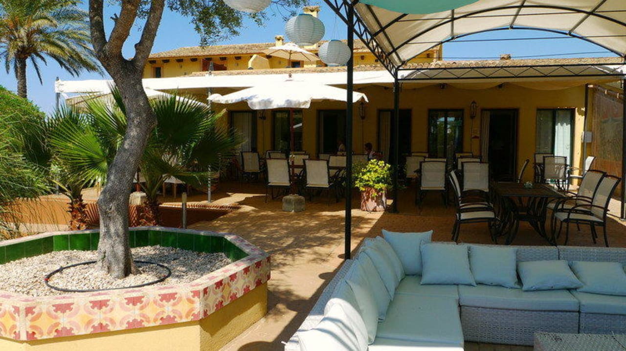 Blick auf die Frühstücksterrasse Finca Amapola - Agrotourismus Hotel