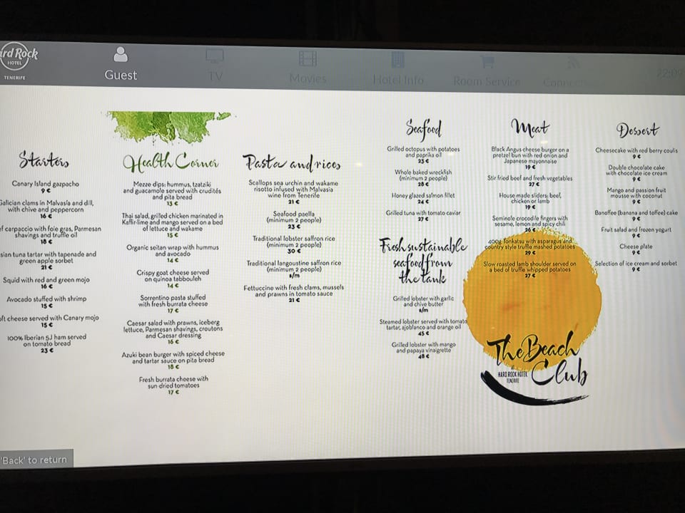 Restaurant Hard Rock Hotel Tenerife