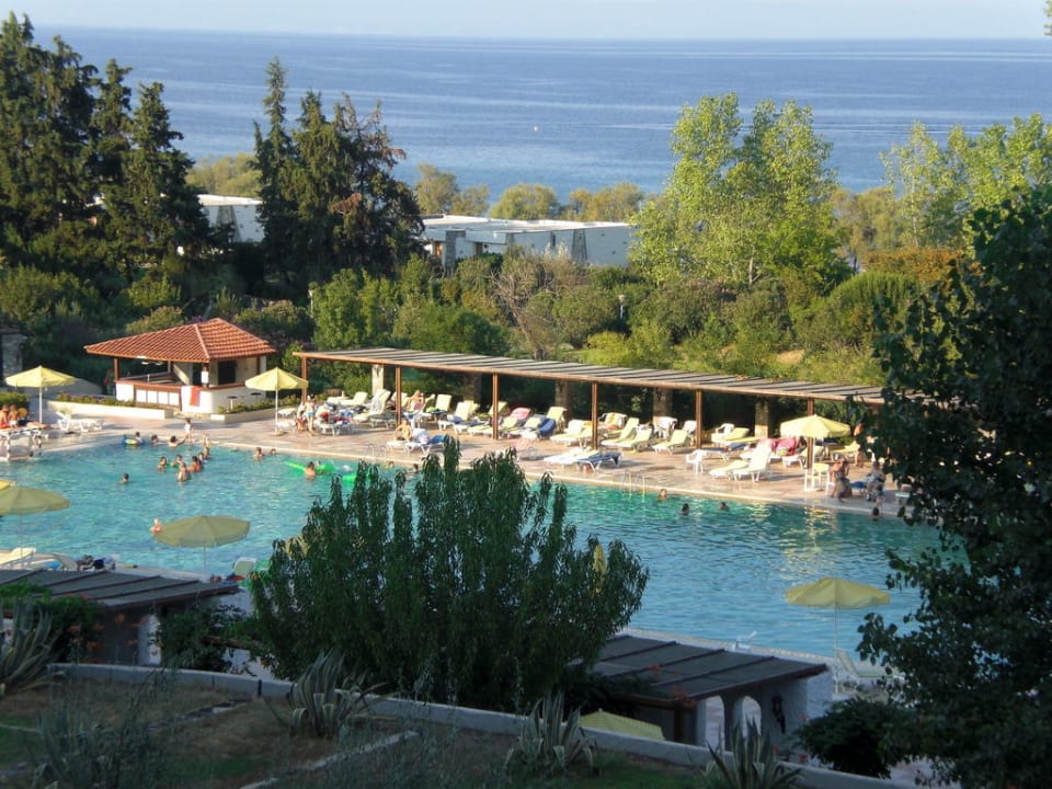 Blick vom Balkon Hotel Athos Palace