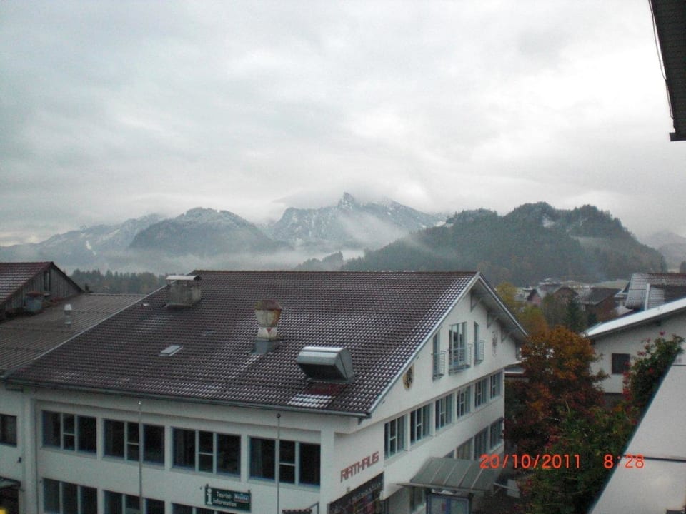Blick vom Balkon Aparthotel Grüner Baum Vils