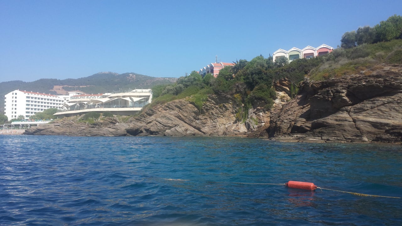 Sicht vom Tretboot aus Hotel Grand Efe