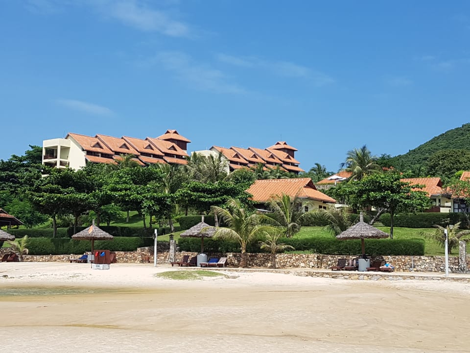 Vom Strand aus gesehen  Hotel Romana Resort