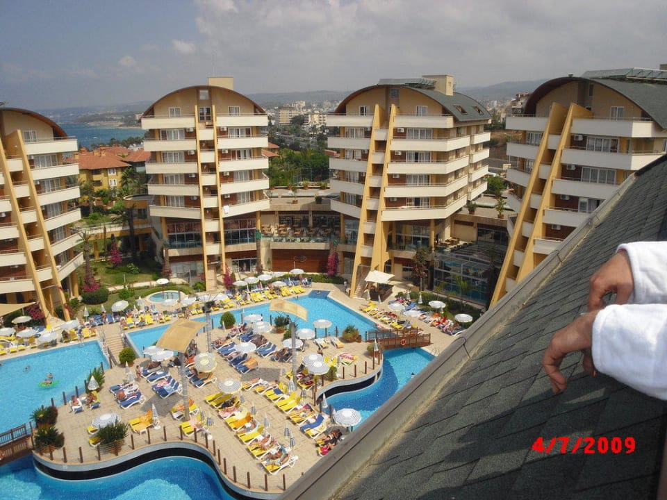 Blick von Oben. Zimmer 1518 Alaiye Resort & Spa