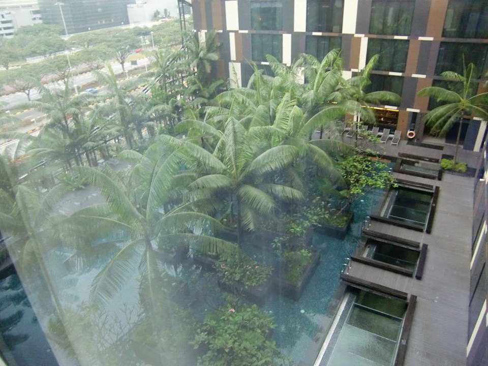 Ausblick Hotel Crowne Plaza Changi Airport