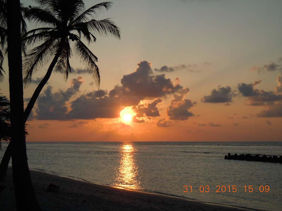 A wonderful sunset on 'our' beach Kuredu Island Resort & Spa