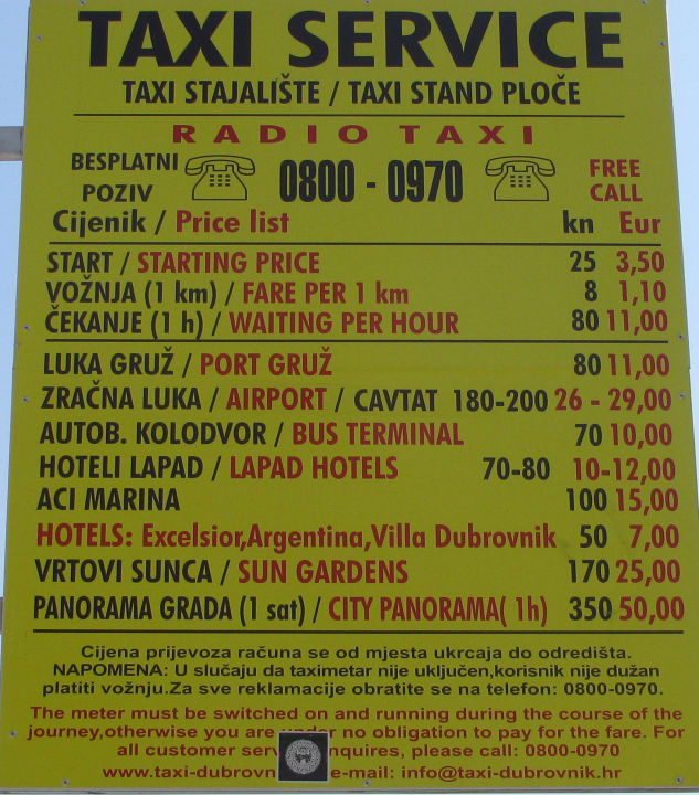 Taxi Service Hotel Excelsior