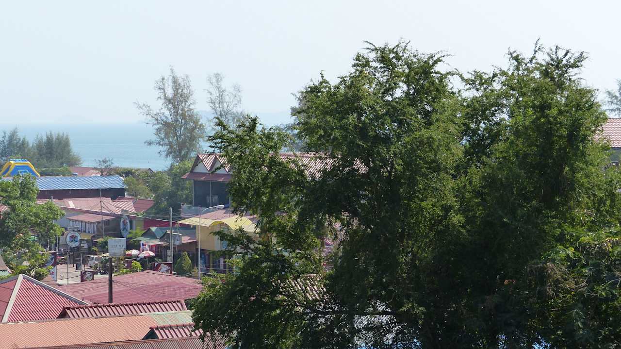 Blick von der Terrasse - ein bisschen Meer Hotel Coolabah Resort