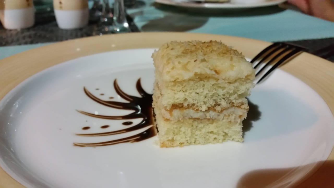 Kokos-Kuchen im Grillrestaurant Sunscape Curaçao Resort, Spa & Casino