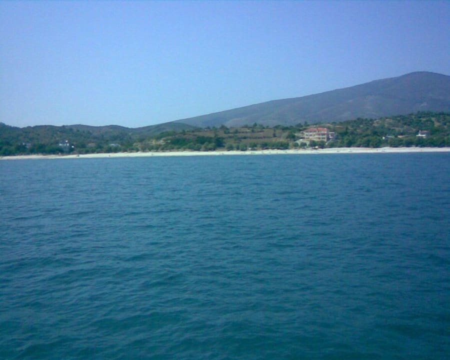 Blick vom Meer Thassos Hotel Grand Brach