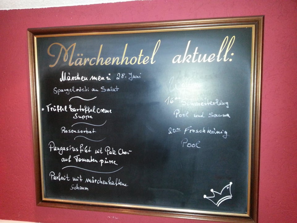 Unser erstes 3-Gänge-Menu Märchenhotel
