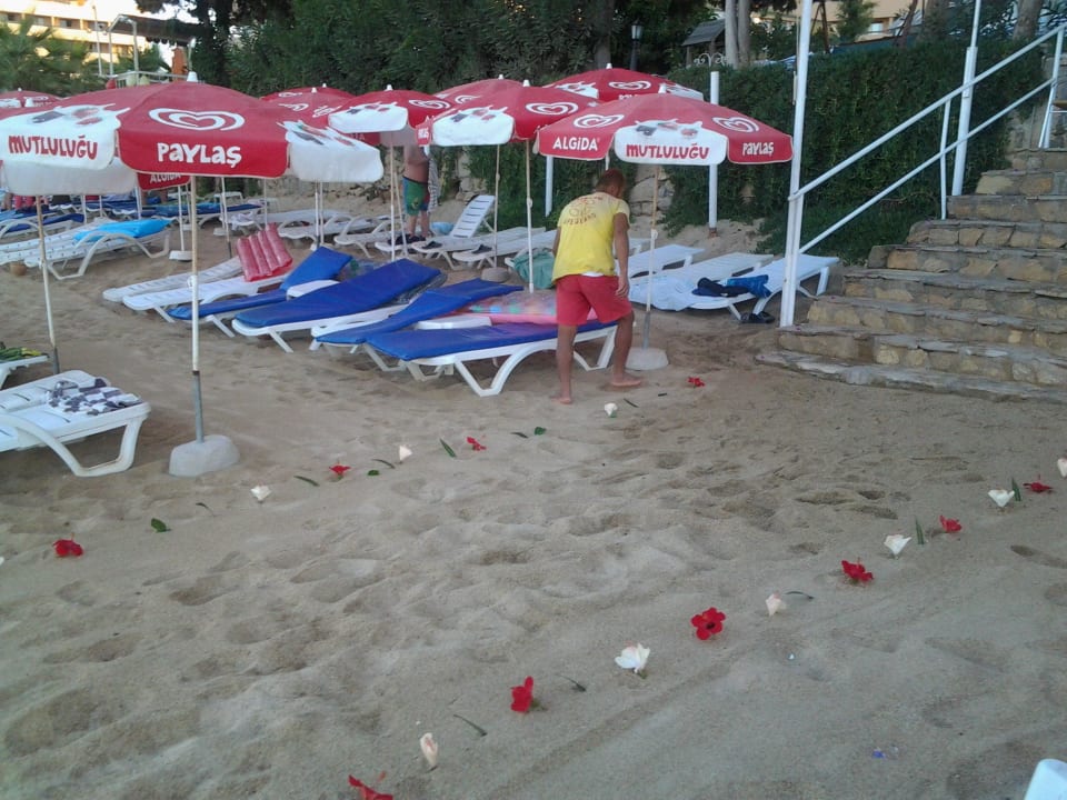Blumenwegweiser zum Strand Incekum Su Hotel