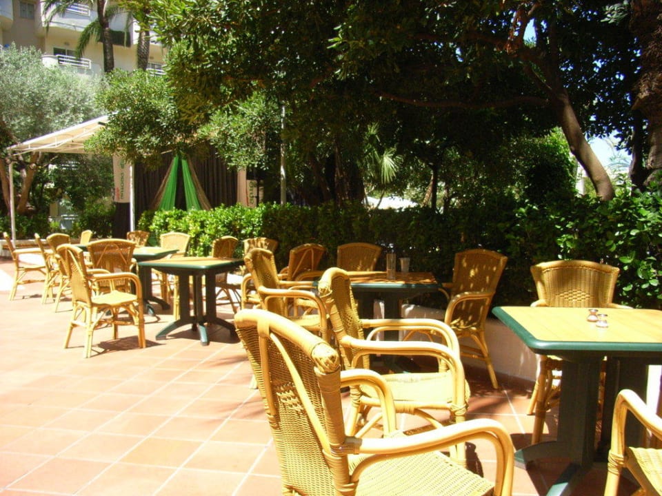 Terrasse von Restaurant und Pool Protur Palmeras Playa Aparthotel