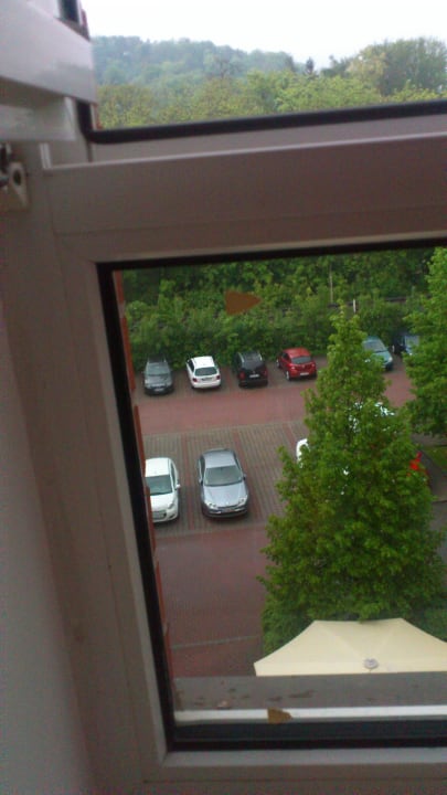 Aufkleber auf Fenster Hotelpark Stadtbrauerei Arnstadt